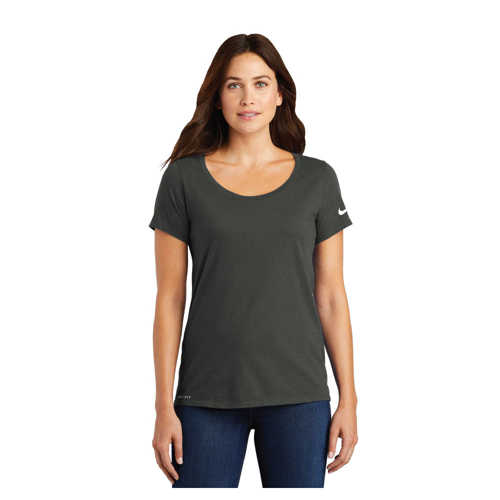 Nike Ladies Dri-FIT Cotton/Poly Scoop Neck Tee